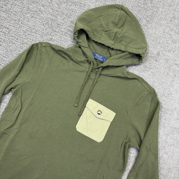 Polo Ralph Lauren Other - Polo Ralph Lauren Hoodie Mens Small Green Pony Sweatshirt Front Pocket Preppy